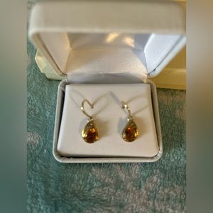 Dangling Earrings with November birthstone